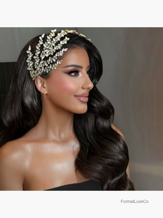 Handmade Bridal Headband Wedding Hair Piece Headband Rhinestone Branch Headpiece main image 5